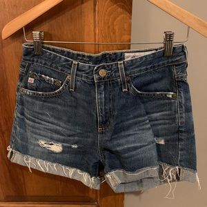 AG The Hailey Ex Boyfriend Roll Up Denim Shorts